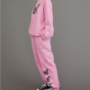 Urban Outfitters Kindness Butterfly Track Set (Sweater & Sweatpants)